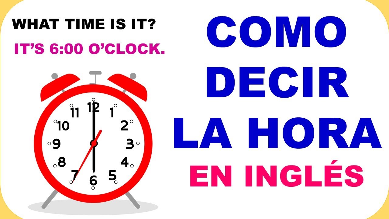 TELLING THE TIME IN ENGLISH  DECIR LA HORA EN INGLÉS