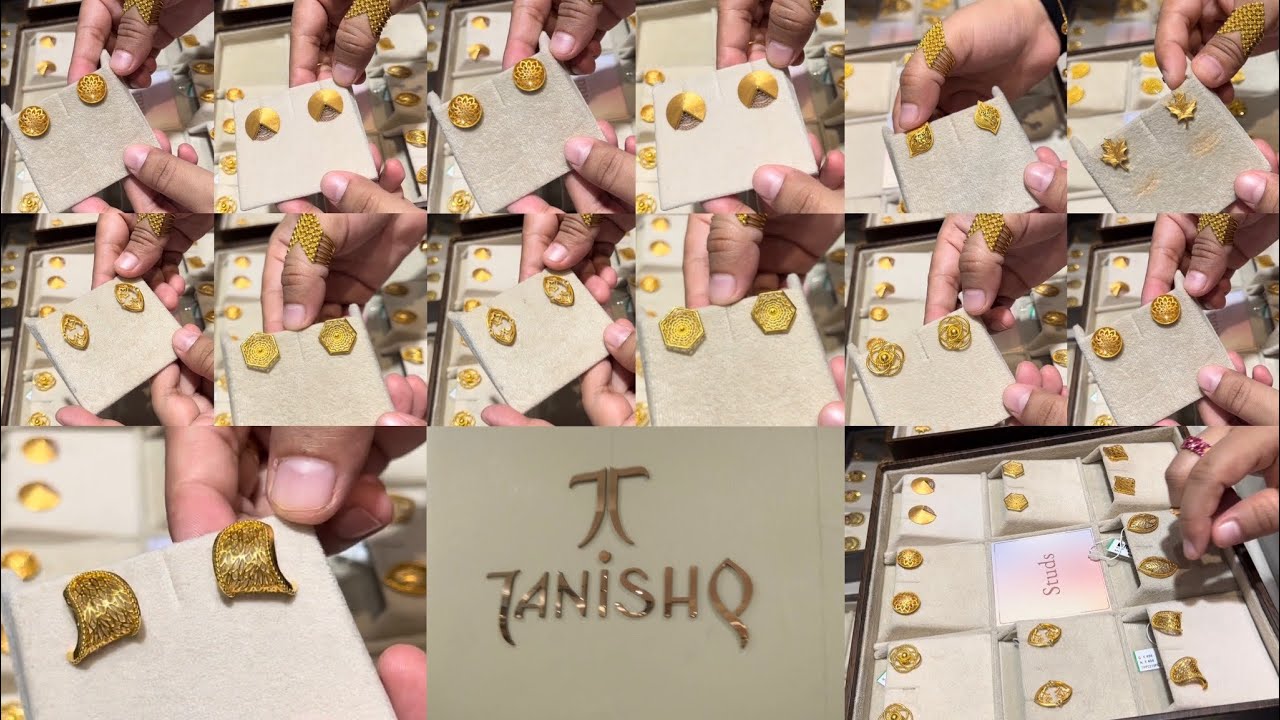 Tanishq gold western wear earrings and traditional wear earrings designs with weight and price