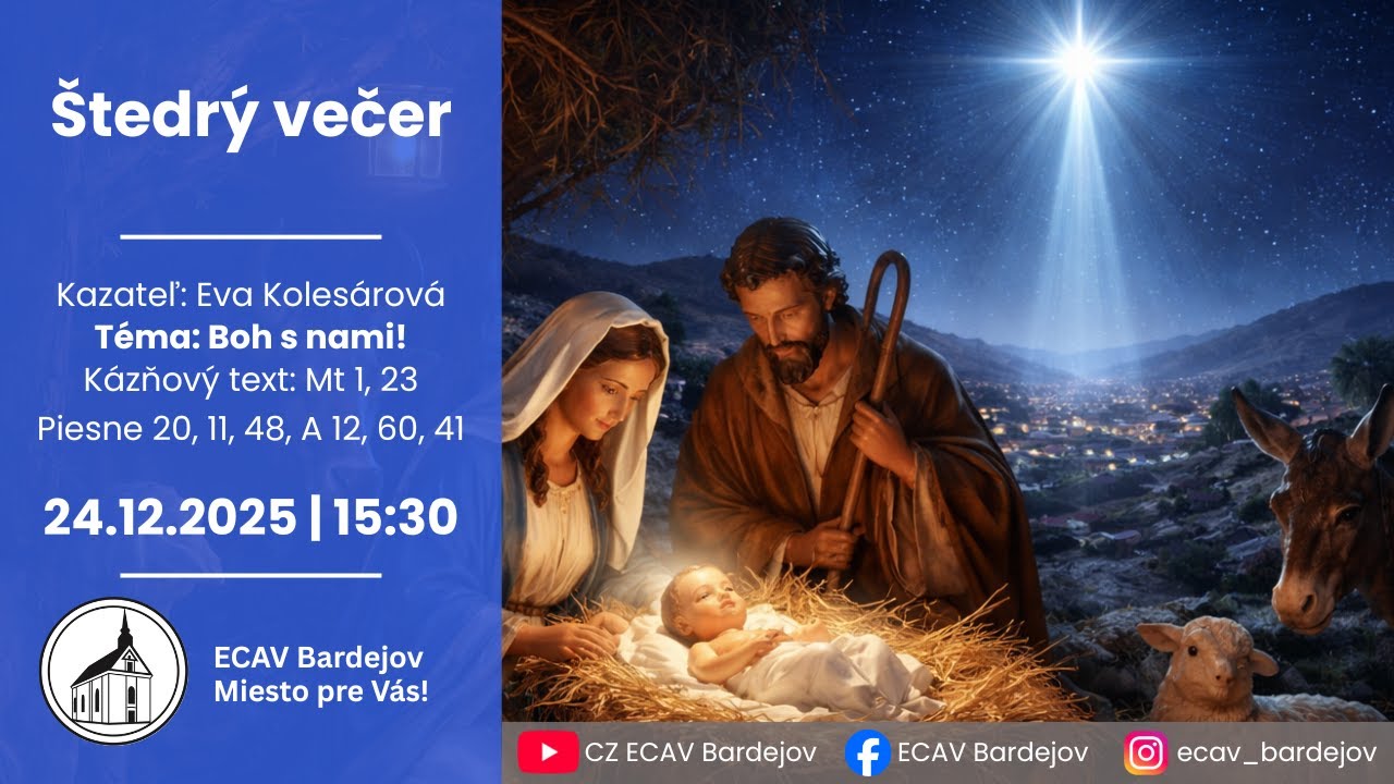 24. 12. 2025 | Štedrý večer | Boh s nami!