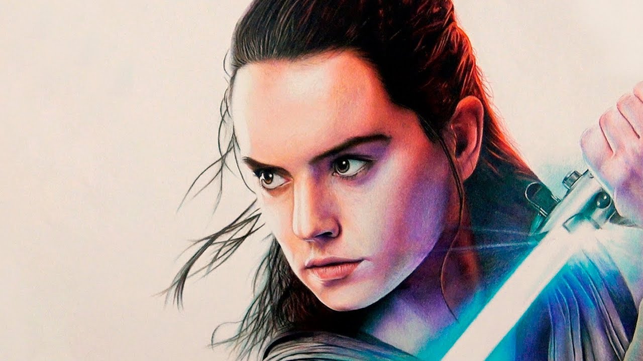 Drawing Rey (Daisy Ridley) | Star Wars: The Last Jedi - Florensi Q.