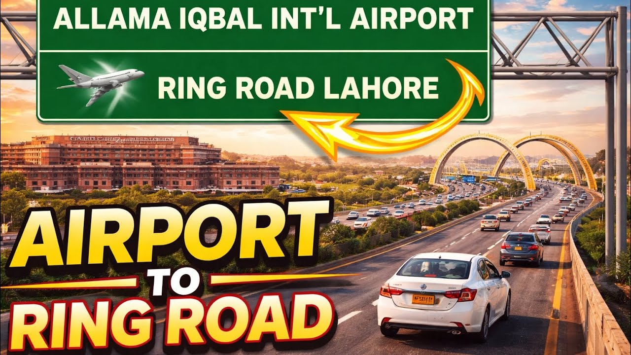 Lahore Airport to Ring Road Complete Drive | Easy Route at night time |4K |UHD| #viral #trending 
