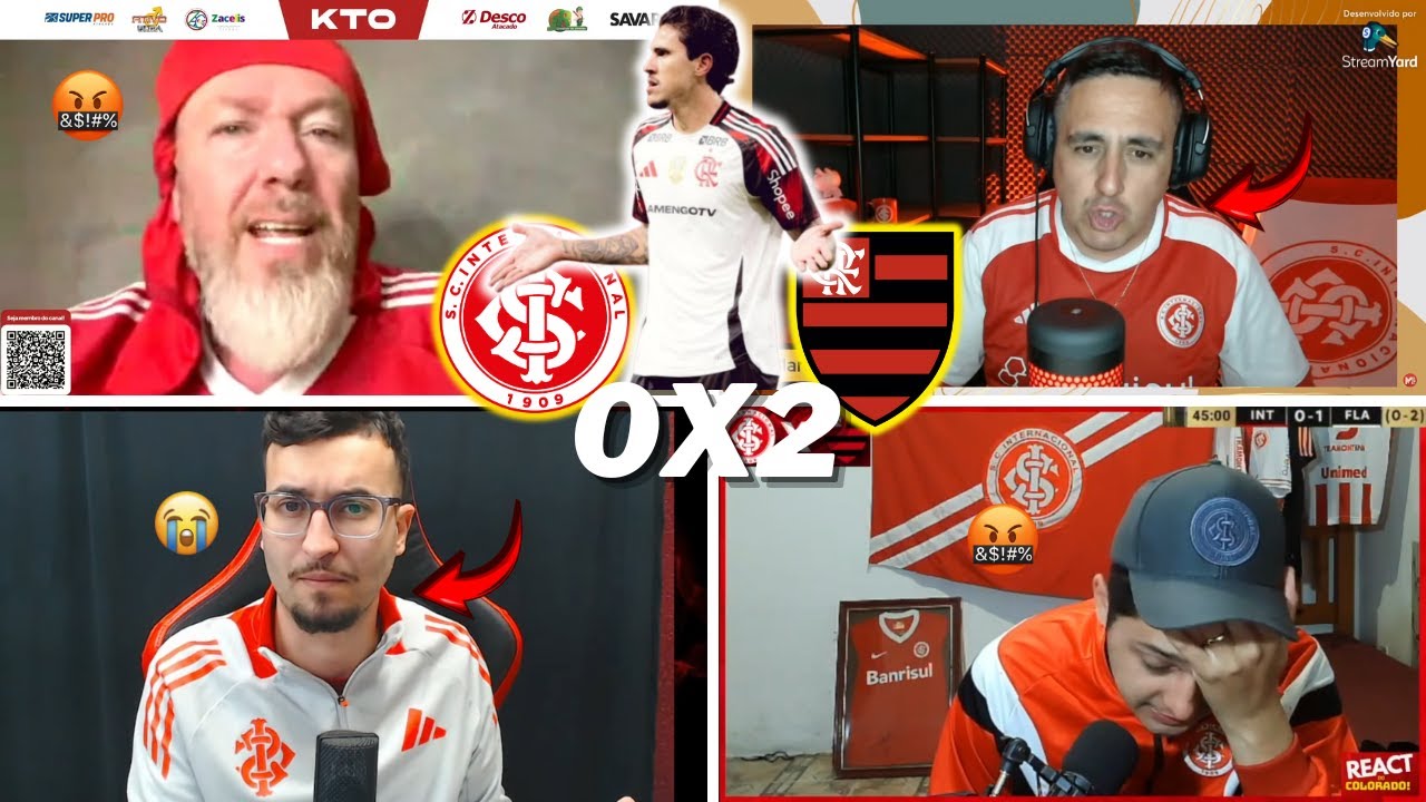 REAÇÕES DOS COLORADOS ELIMINADOS E CHORO AO VIVO | INTERNACIONAL 0 X 2 FLAMENGO | LIBERTADORES 2025