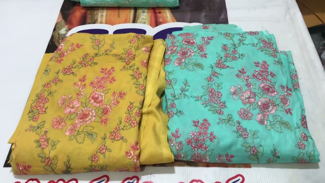 Embroidered swiss Lawn