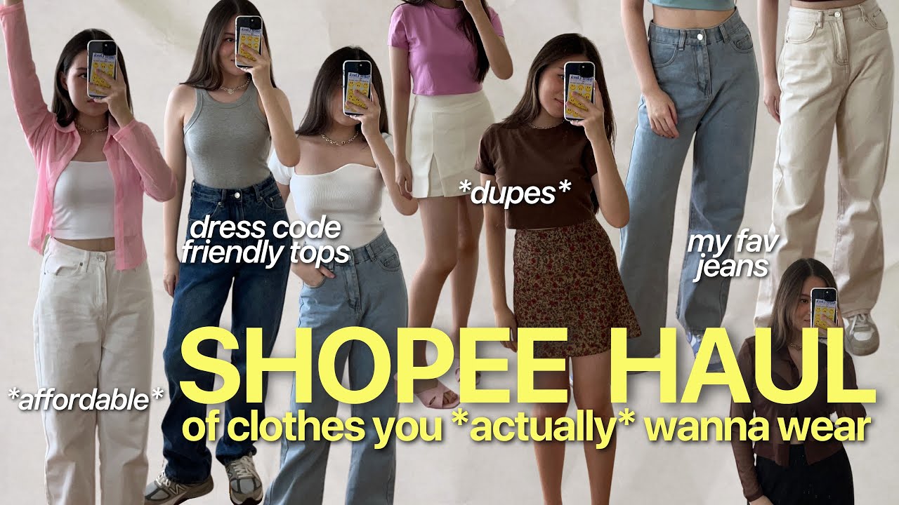ПРИМЕРЬТЕ В SHOPEE КОЛЛЕКЦИЮ ОДЕЖДЫ, КОТОРУЮ ВЫ *ДЕЙСТВИТЕЛЬНО* ХОТИТЕ НОСИТЬ (базовая, подходяща...