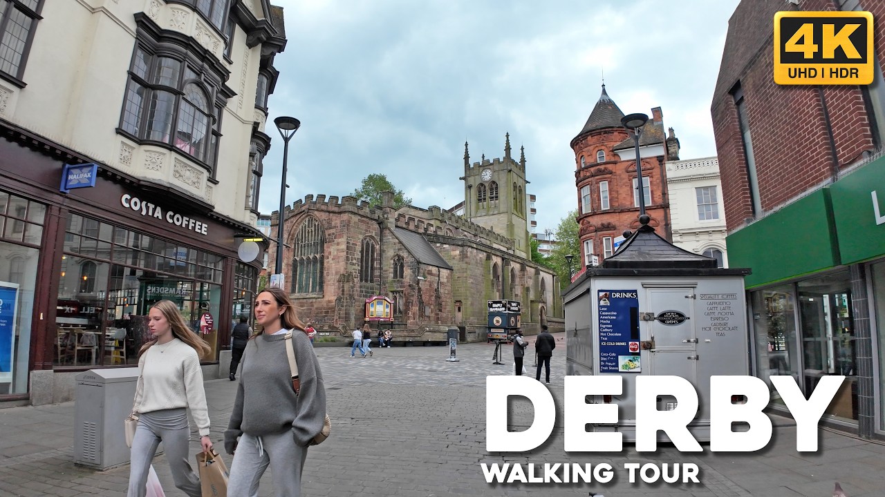 Derby City Centre 4K Walk