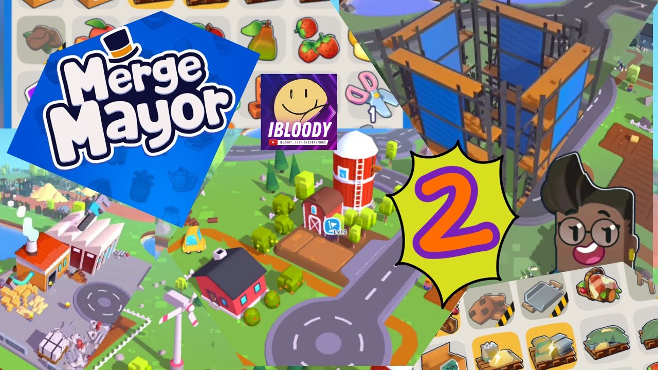 🔨 [ Merge Mayor ] - Gameplay Walkthrough Part 2 - Funny games for Android & iOS