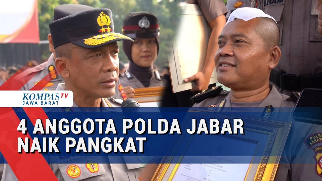 4 Anggota Polda Jabar Korban Kerusuhan Demo Naik Pangkat