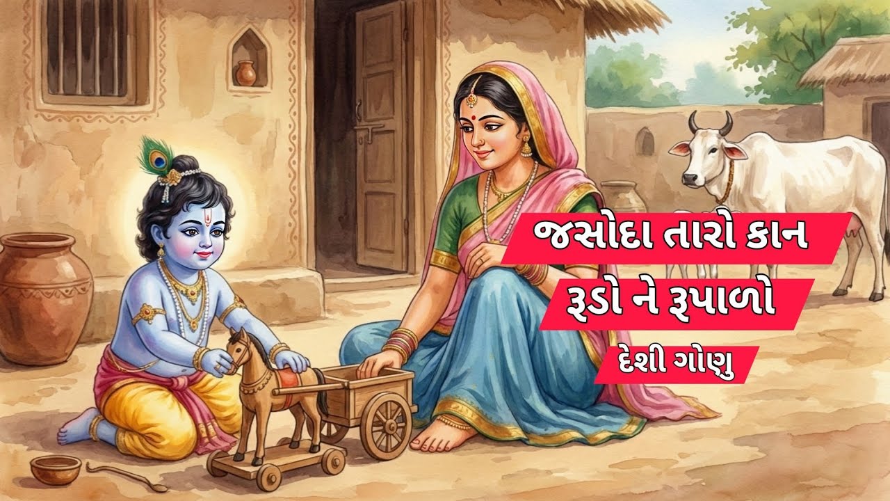 જસોદા તારો કાન રૂડો ને રૂપાળો |Shree Krishna |(ગુજરાતી ગોણા)
