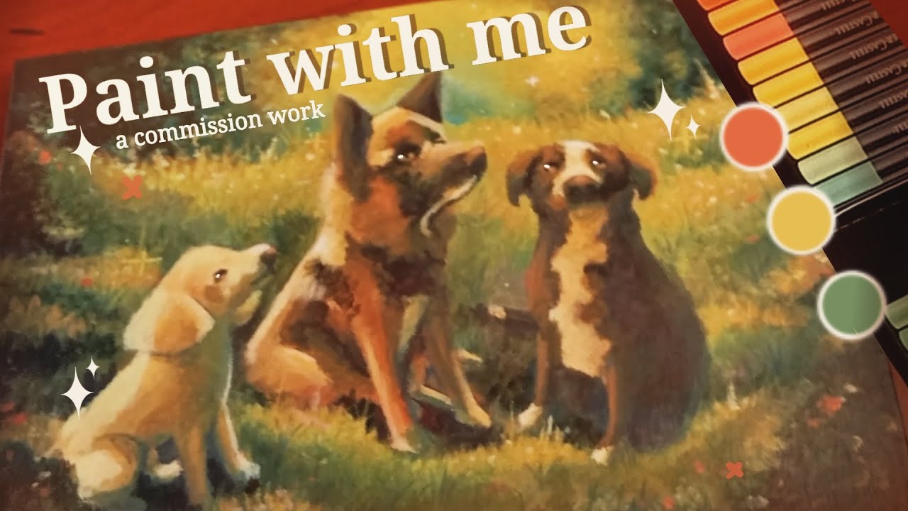 ✨✧˚ ·Paint With Me | Comisión Con Pintura Acrílica | Pintura de perritos 🎨