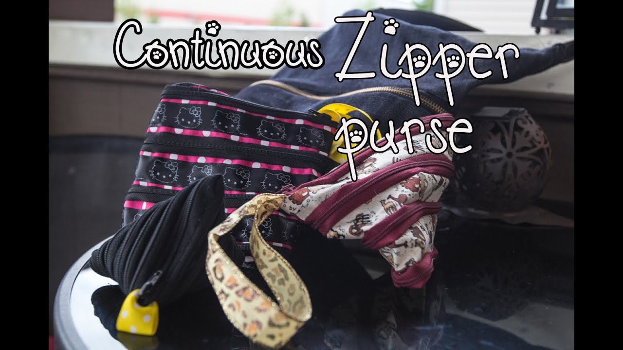 How to sew a continuous zipper purse/pouch (zipit purse/pouch).