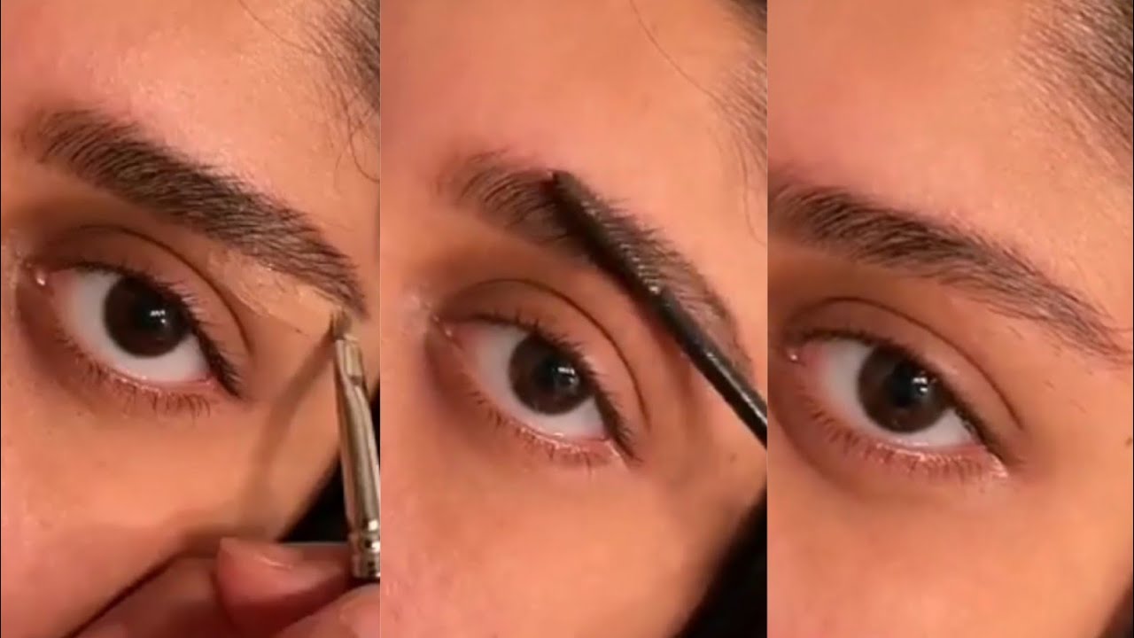طريقة رفع الحواجب بالمسكرة الشفافة ورسمها شعره شعره بطريقة طبيعية وسهلة ✨ نور شرف