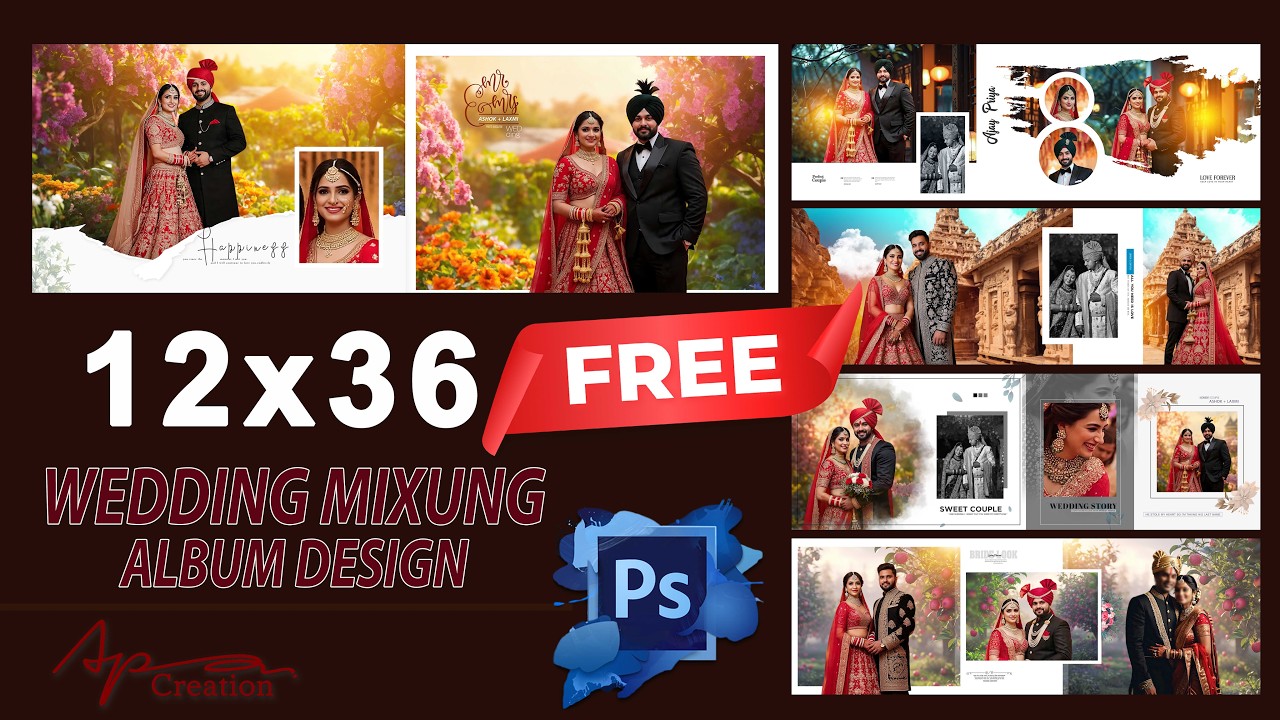 New Wedding Free PSD mixing Sheets Downloads 12x36 2026