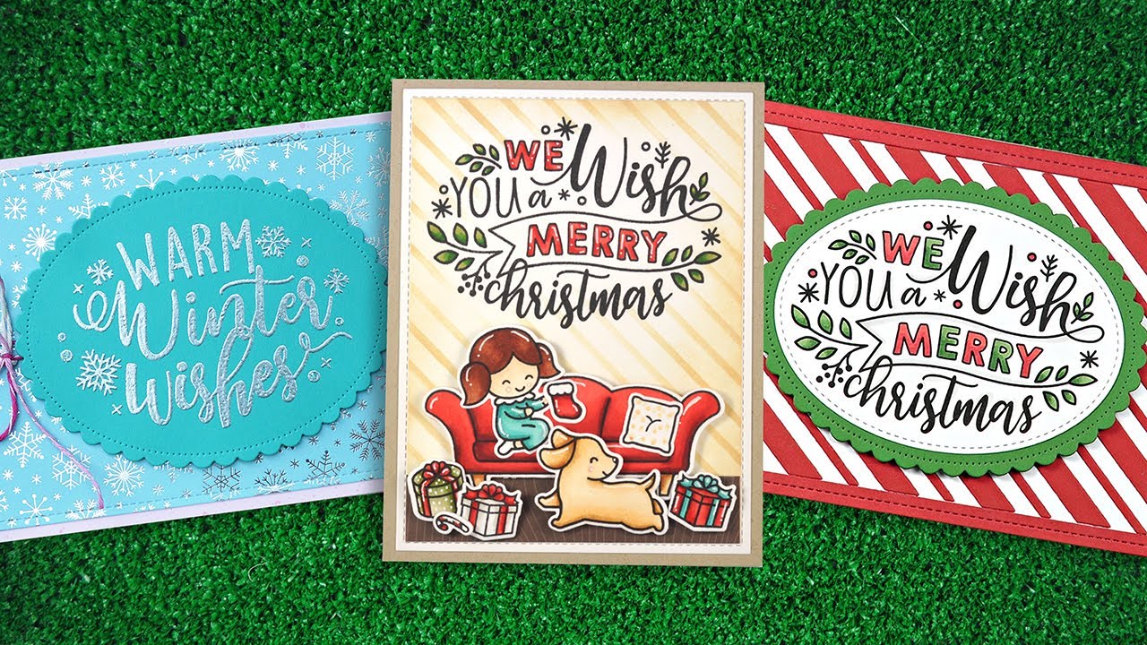 Intro to Giant Holiday Messages + 3 cards from start to finish