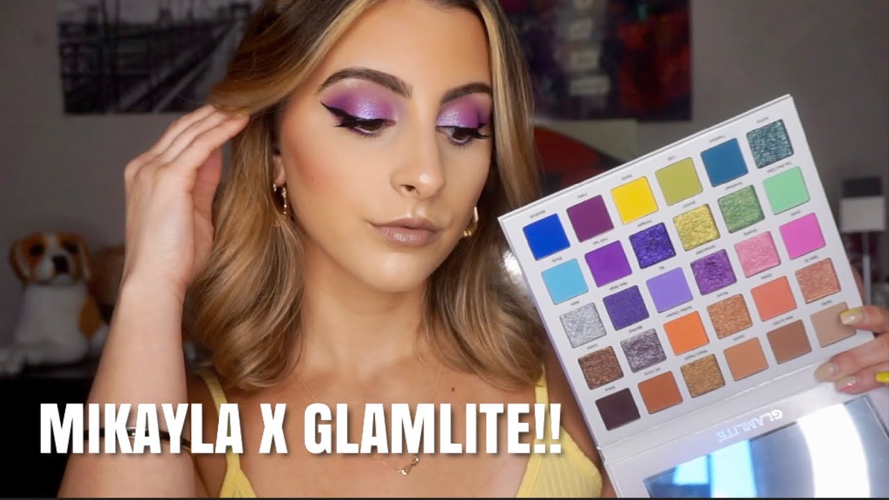 OMGGG!! TESTING THE NEW MIKAYLA X GLAMLITE PALETTE!