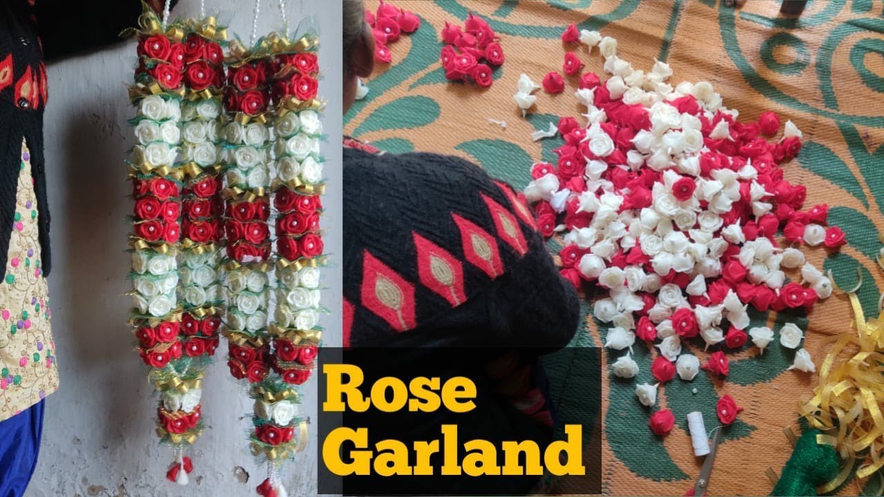 Rose garland |  new design organdy garland | SP craft gallery