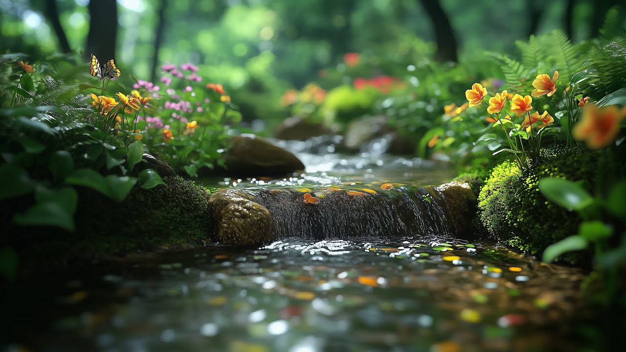 🌻 Sleep Healing Music 🌿 Water Sounds & Soft Piano for Deep Rest