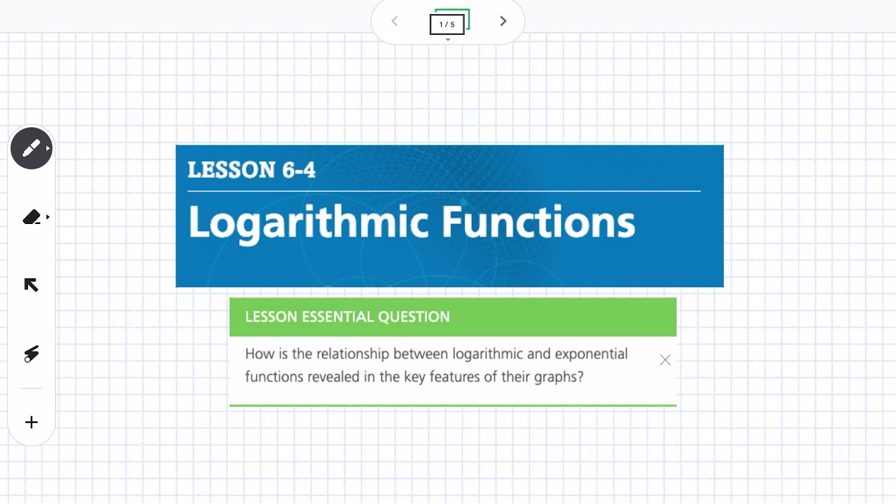 Logarithmic Functions (Lesson 6-4)