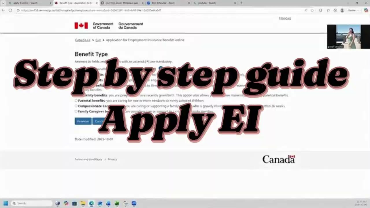 EI apply ONLINE