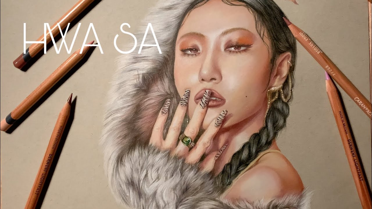 [MAMAMOO] HWASA colorpencil drawing | [마마무] 화사 색연필화 그리기
