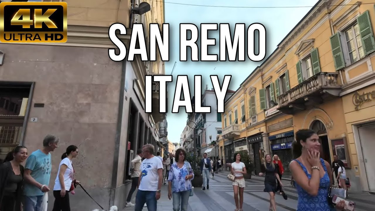 Walking in Sanremo 🇮🇹 | 4K POV Stroll Through the Italian Riviera