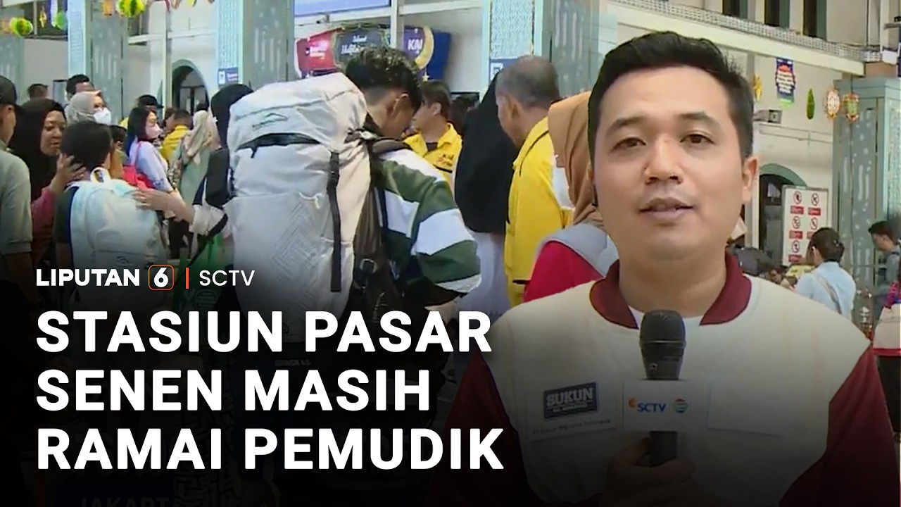 Pemudik Terus Memadati Stasiun Pasar Senen | Liputan 6