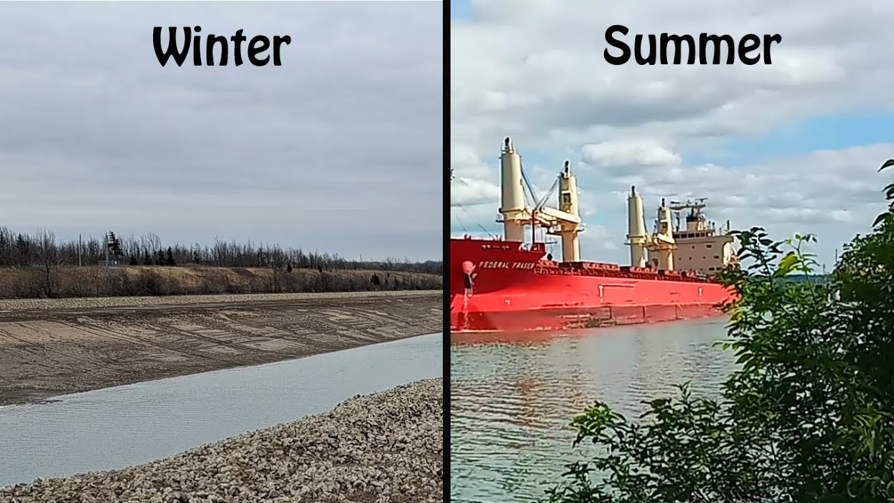 Welland Canal Drained, Summer Vs Winter 2023