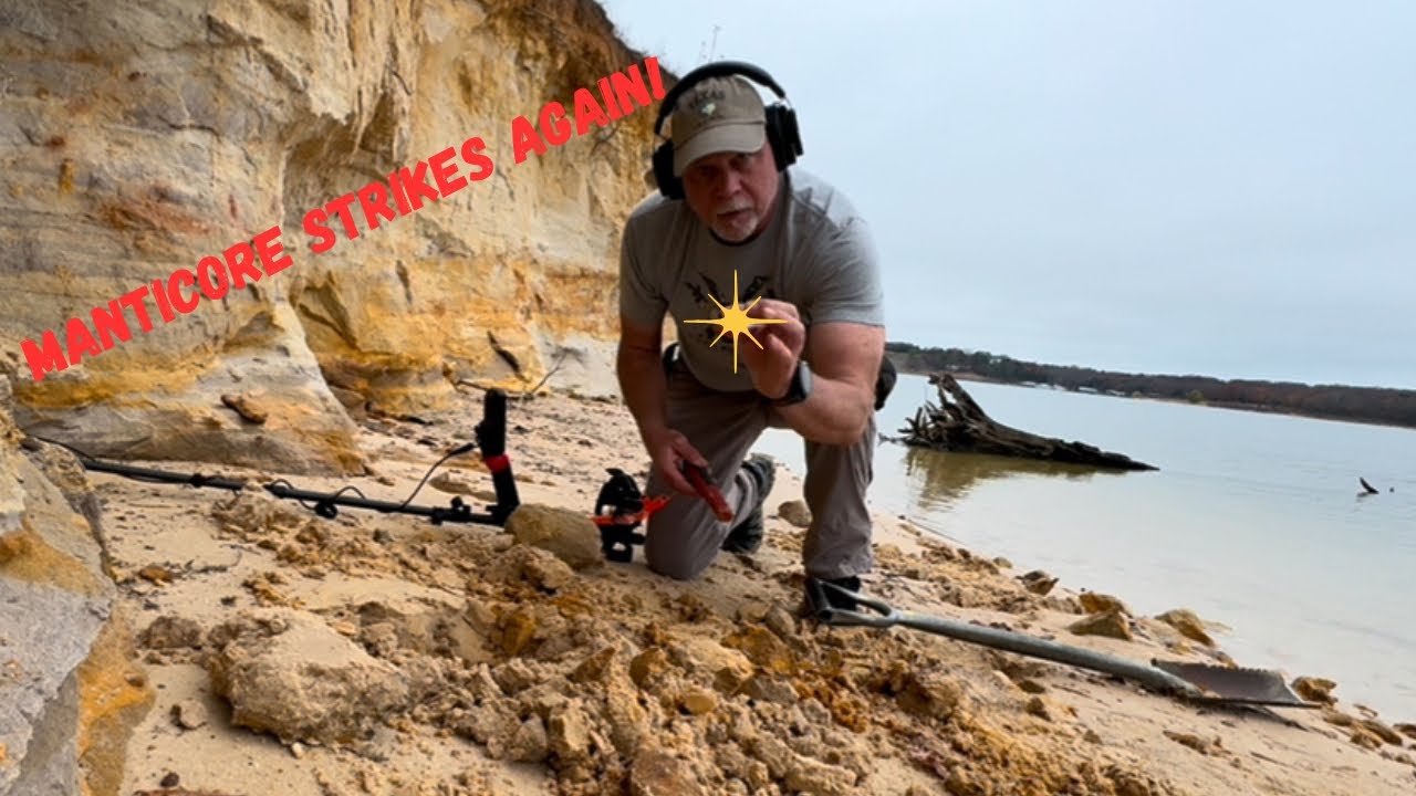 Metal detecting a new beach at my favorite lake with my Minelab Manticore! 🔥🔥