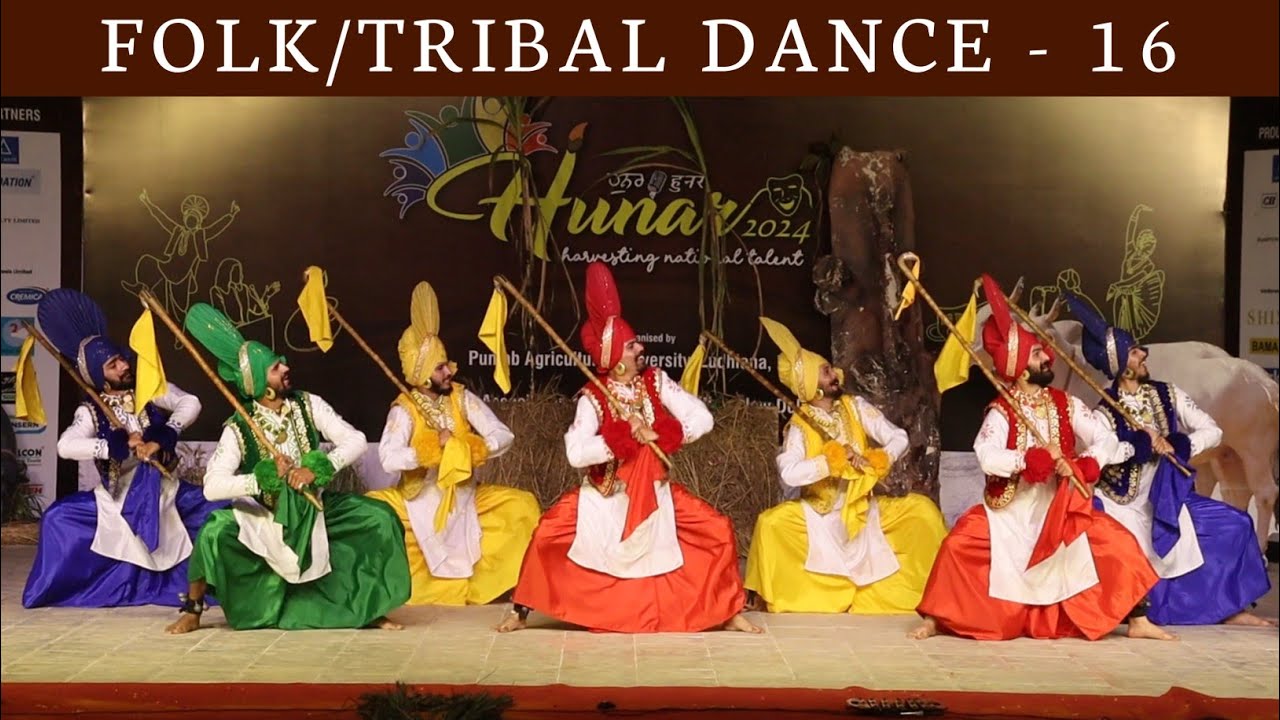 Punjabi Bhangra Folk Dance by Punjabi University students | National Youth Festival