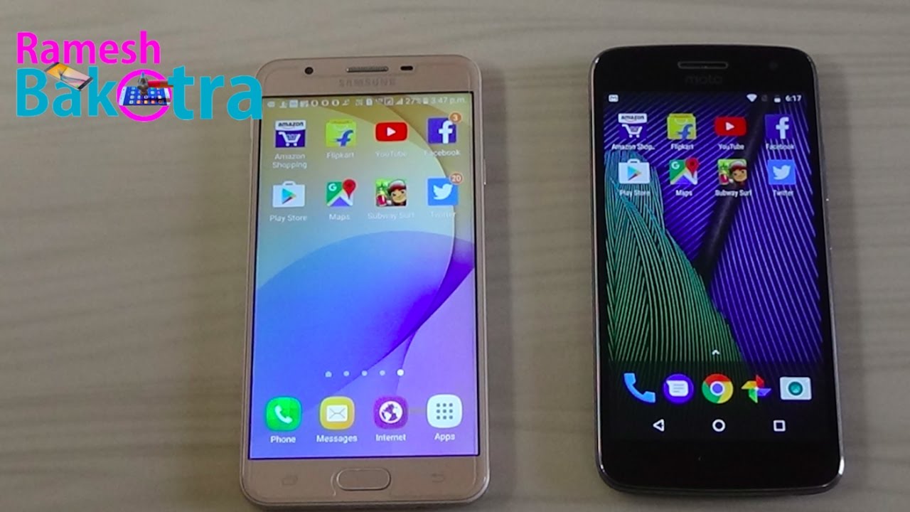 Moto g5 Plus vs Samsung J7 Prime SpeedTest Comparison