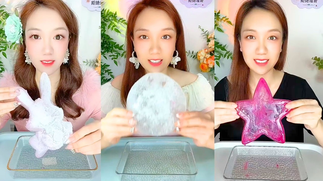 Colorful Jelly Shapes Bunny Star and Crystal Disc ASMR