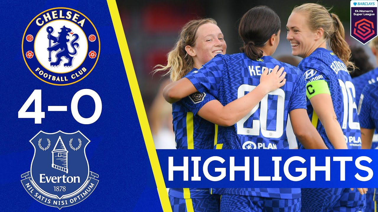 Chelsea 4-0 Everton | Sam Kerr Double Sinks Everton | Women's Super League Highlights