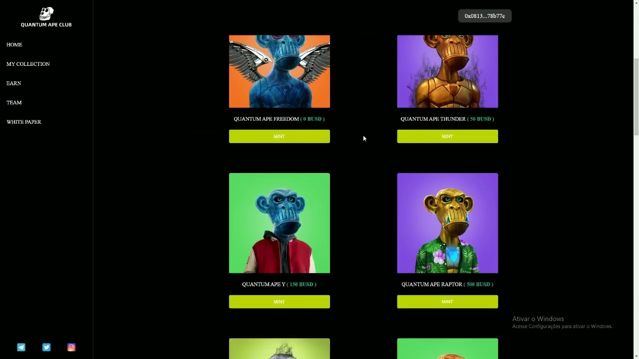 🎉🎉Free Quantum Ape Club 🎉🎉The best NFT game, Earn Crypto, Passive Income, Get 10BUSD with Free Code.