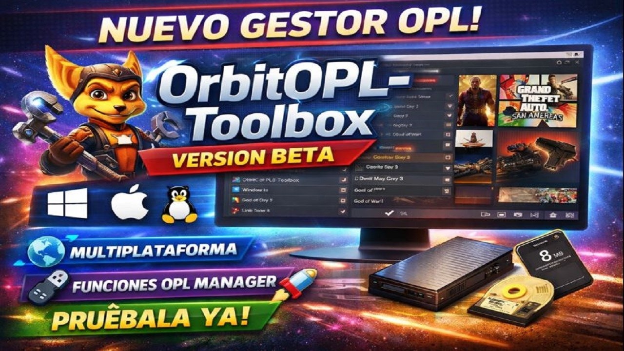 🔥 OrbitOPL Toolbox beta🔴Nueva herramienta moderna de gestión de Juegos para OPL tipo OPL MANAGER