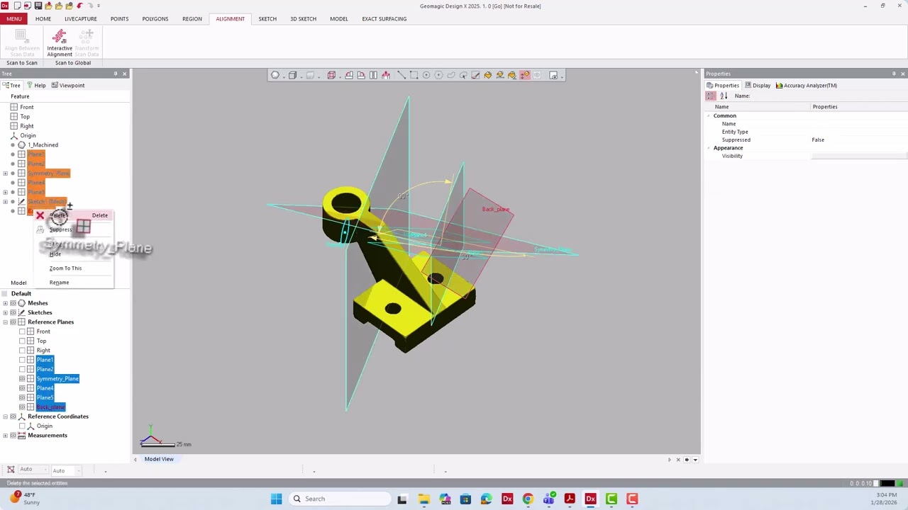 Учебные пособия по Geomagic Design X GO - 06. Деталь выравнивания CS
