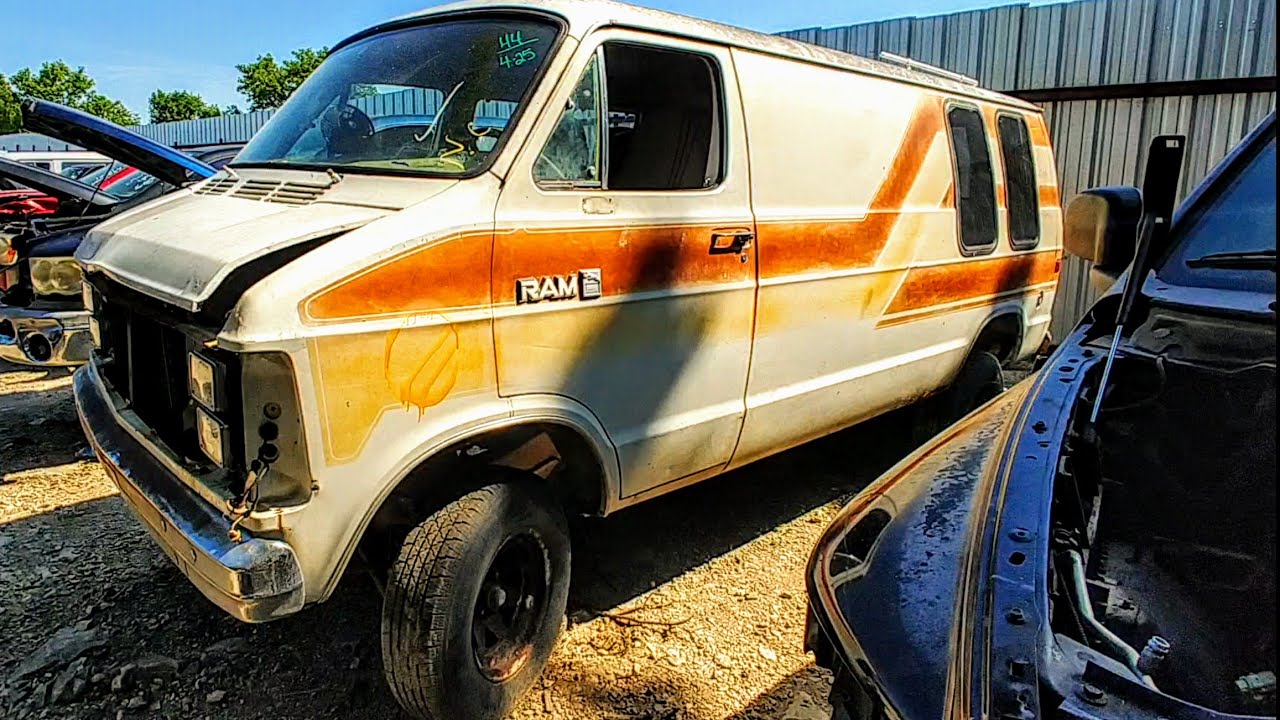 1979 and 1981 Mopar Shag Dodge Ram Van Junkyard Finds