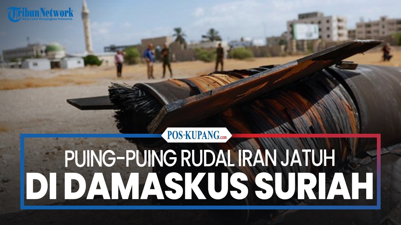 Wujud Puing-puing Rudal Iran yang Jatuh di Damaskus Suriah