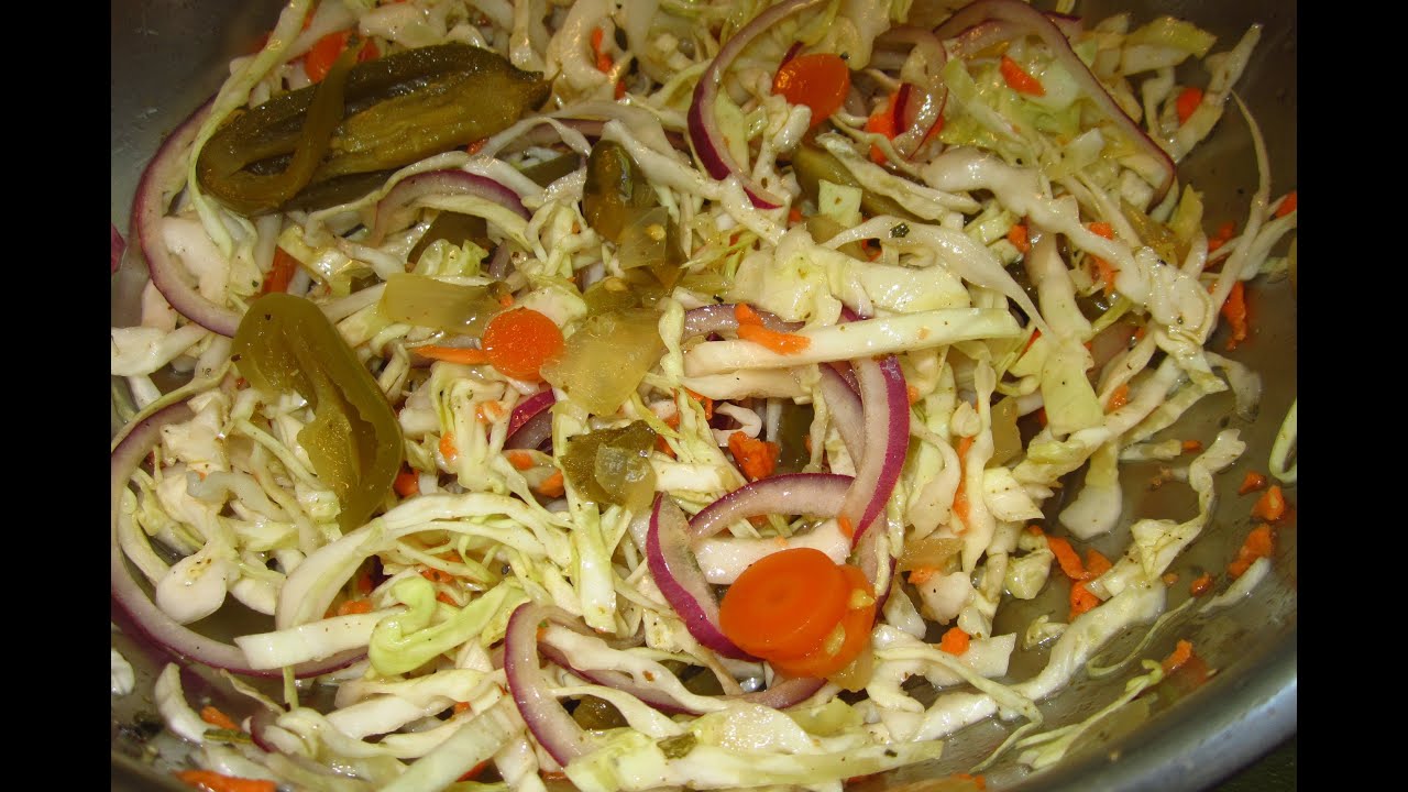 CURTIDO DE REPOLLO / COL PARA PUPUSAS O ANTOJITOS - Recetas de Aleliamada.