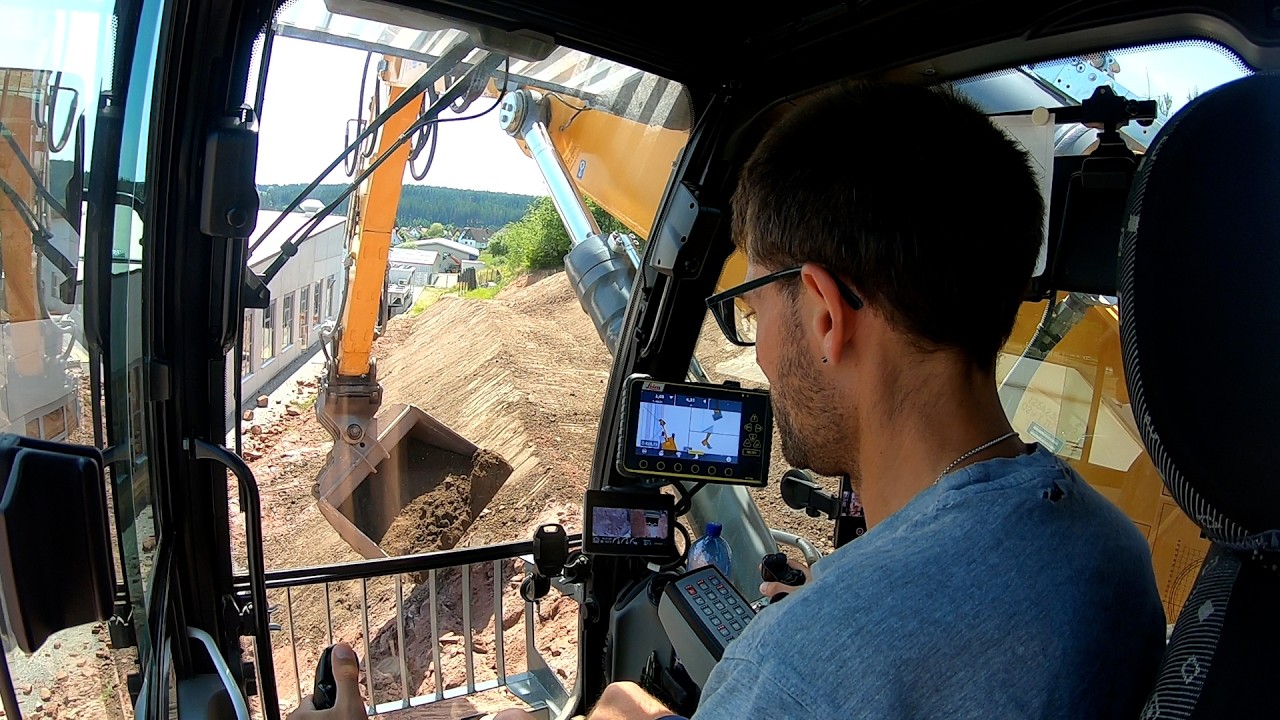 Liebherr R926 G8 B&ouml;schung abgraben Teil 2  Cabview GoPro