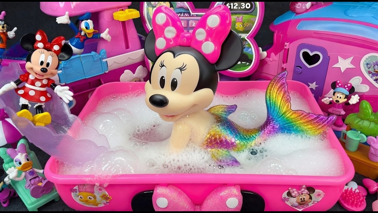 38 Minutes Ultimate Minnie Mouse Bathtub Playset Review Toys ASMR 🛁🎀 Disney Toys Review ASMR