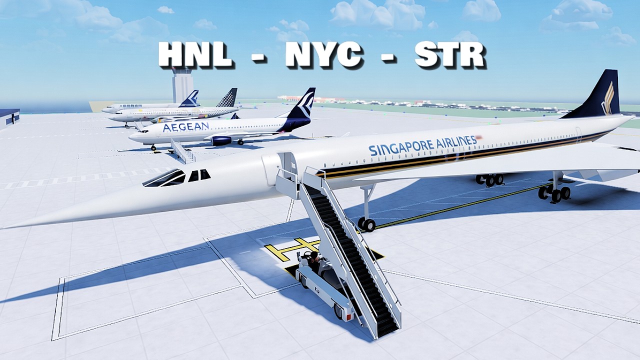 Roblox - cabin crew simulator | Singapore Airlines Doubles Flight with Concorde