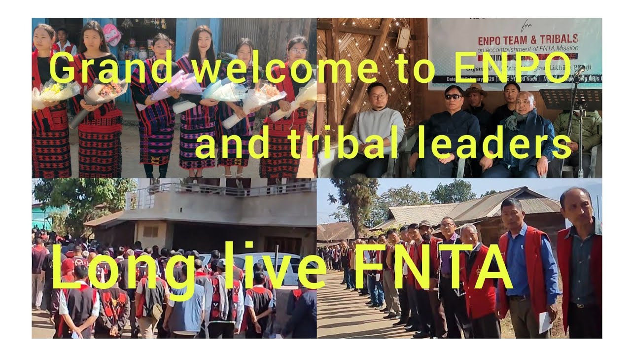 Grand welcome to ENPO and tribal leaders after MOA in chare town 