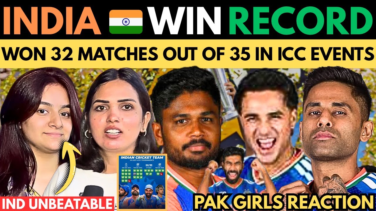 Pak Girls Reaction On India 🇮🇳 Win Records 🥵 India 🇮🇳 Won 32 Matches Out Of 35 In Icc Events 😱 