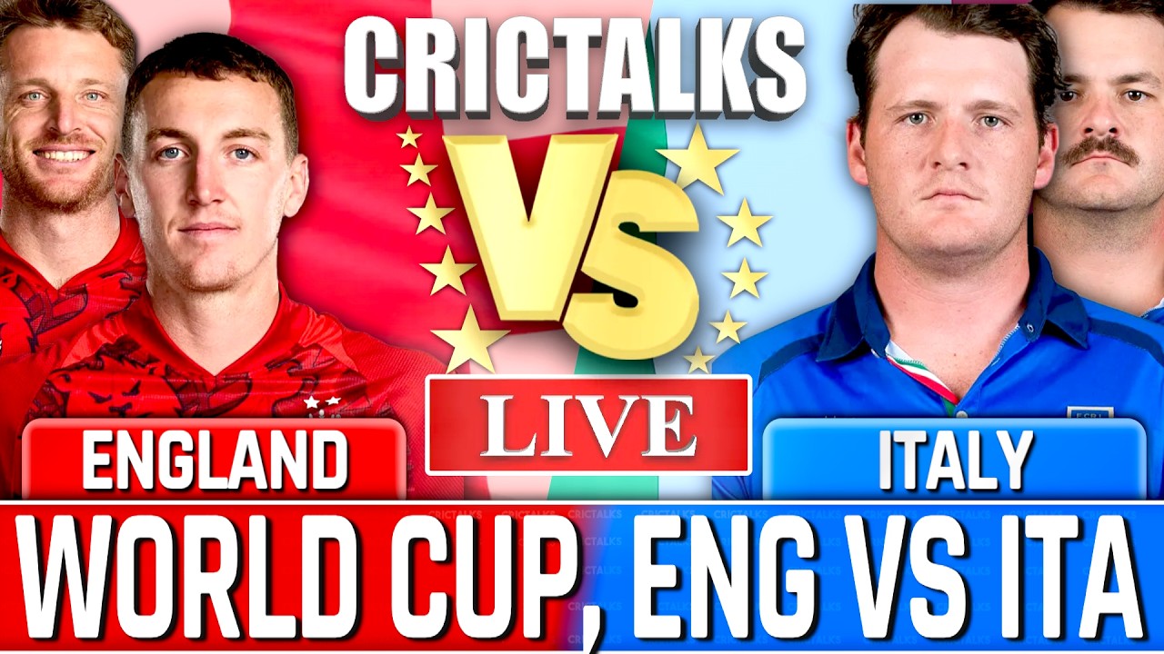 🔴 ENG vs ITA Live Match Today, World Cup, Last 16 Overs Cricket Live Scores, Commentary