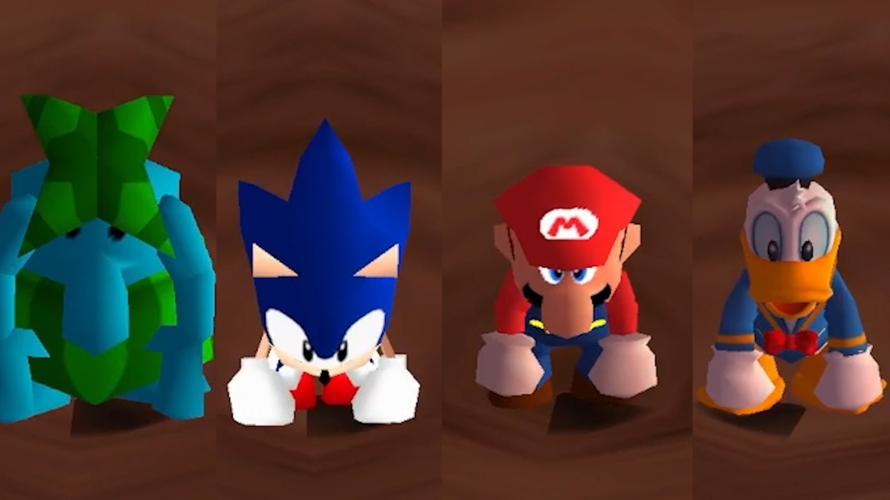 All Characters getting defeated by Sand in Super Mario with Sunset