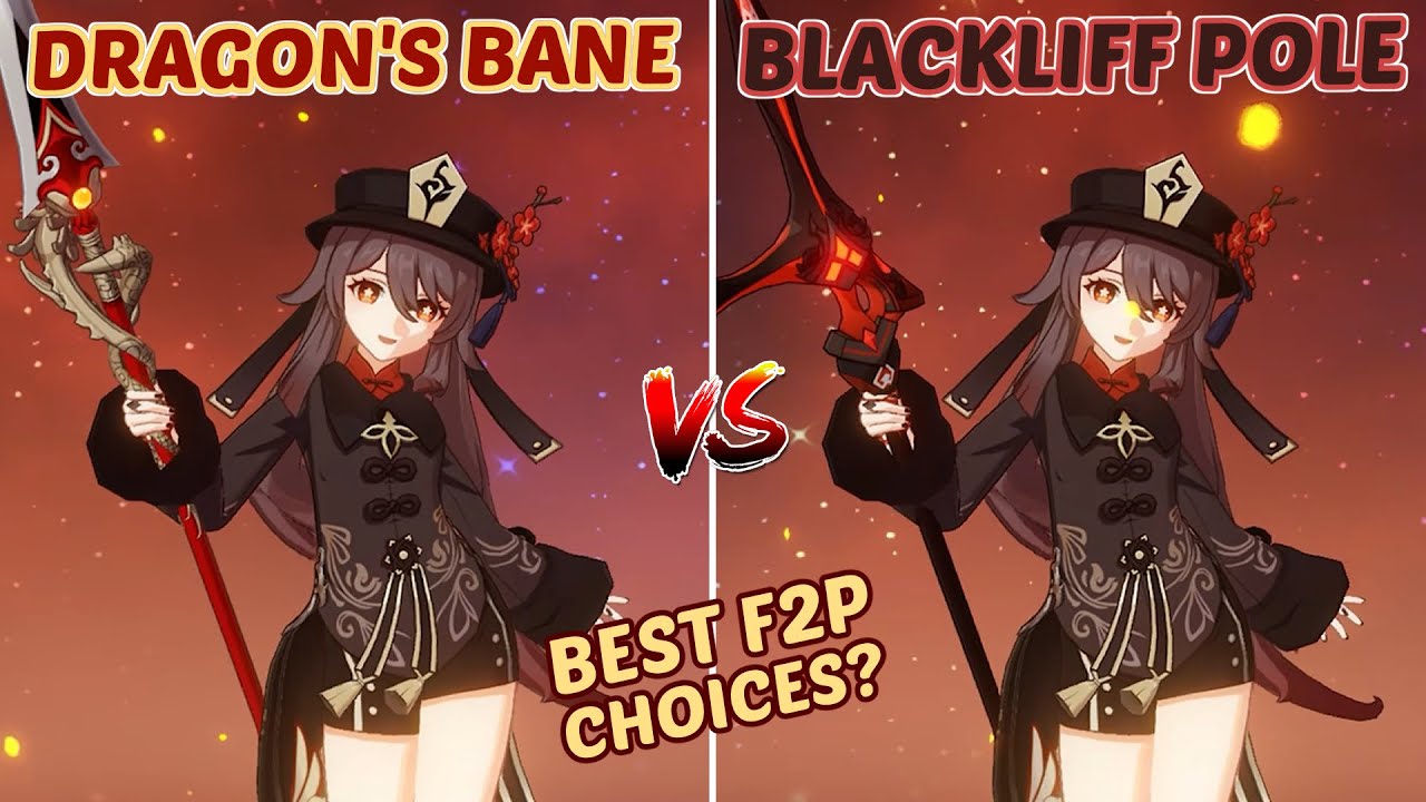 Hu tao Dragon's Bane vs Blackcliff Pole Quick Comparison