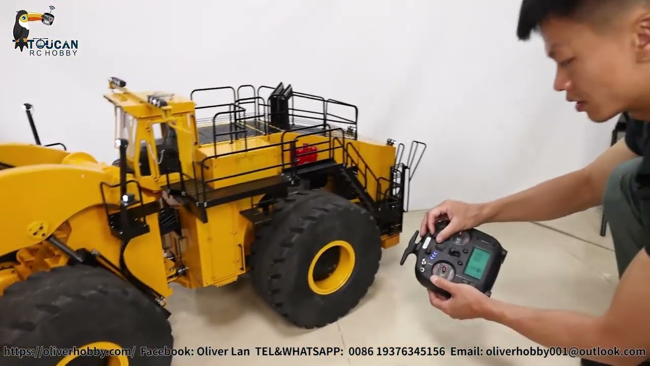 How to operate RC hydraulic L2350 mining loader, see st8 radio settings