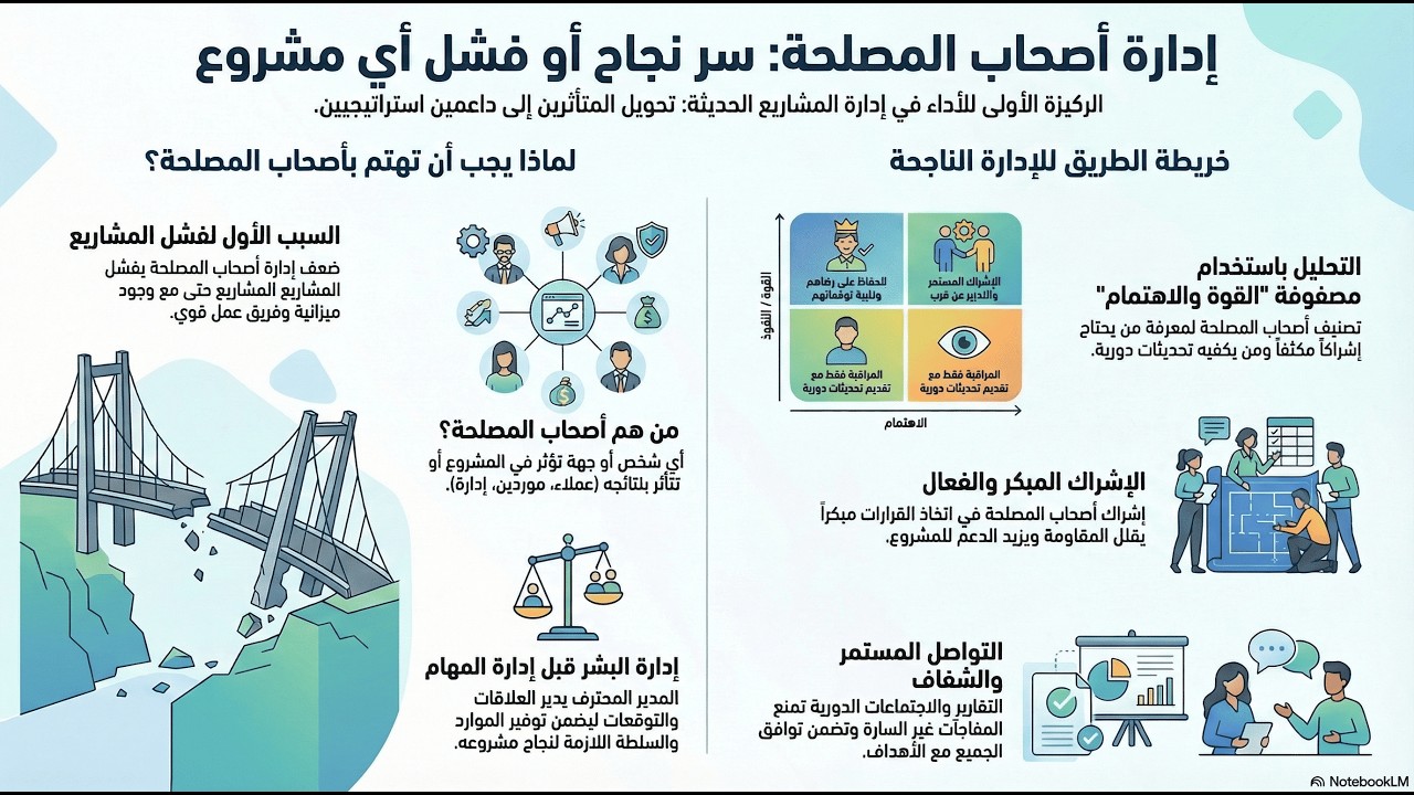 الحلقة 3:  الركيزة الأولى – إدارة أصحاب المصلحة – سر نجاح أو فشل أي مشروع