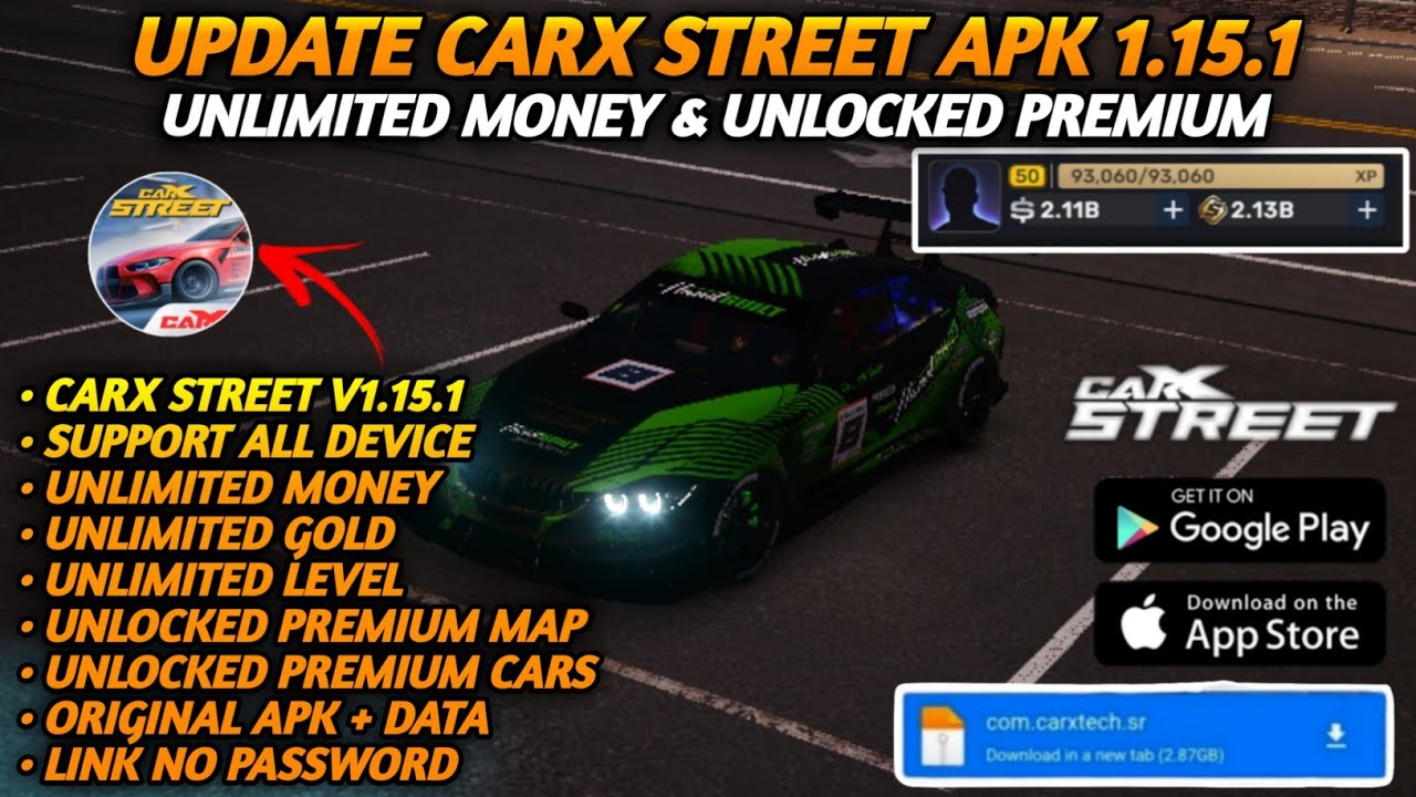 CarX Street Mod APK - CARX STREET v1.15.1 MOD APK DOWNLOAD Unlimited Money | Android & IOS 🔥