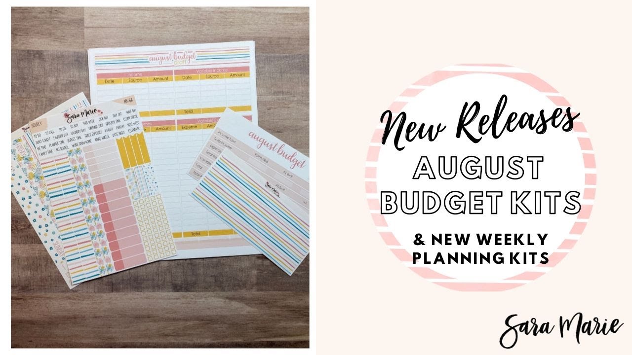 AUGUST NEW RELEASES | Sara Marie Stickers | Budget & Weekly Kits |