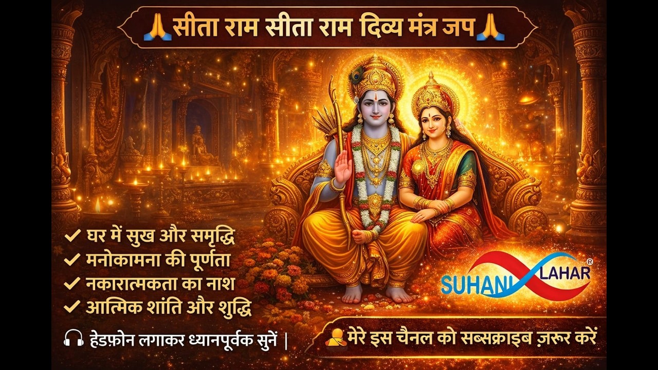 🙏 सीता राम सीता राम दिव्य मंत्र जप 🙏   SUHANI LAHAR BHAKTI – Mantra & Devotional Bhajans